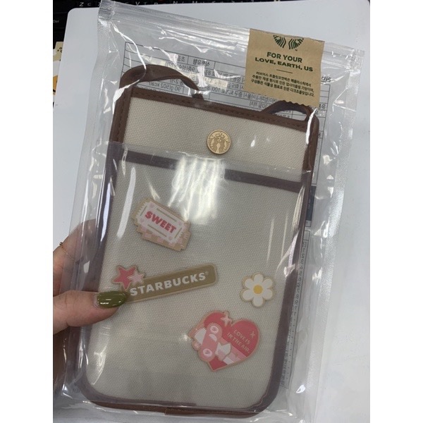 現貨 2022韓國星巴克情人節斜背小包 手機袋 韓國 星巴克 STARBUCKS 情人節 單肩包 手機包 肩背包 側背包-4