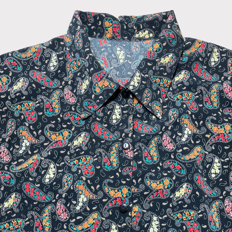 顛復古⚡️復古繽紛變形蟲圖騰古著長袖襯衫❤️男女皆可-2