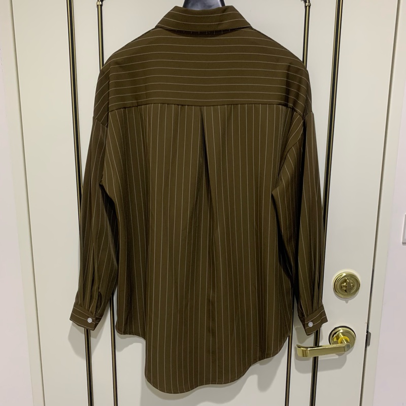 MEIER.Q 條紋襯衫 mmm系列 橄欖綠-2