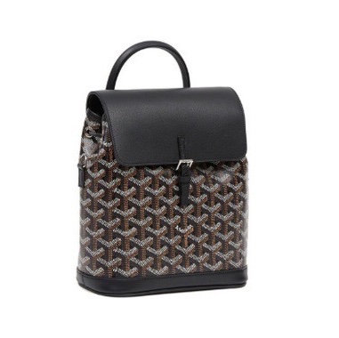 GOYARD ALPIN MINI 雙肩包 後背包 三用 戈雅全新同款新黑色迷你抽繩後背包 可側背 肩背包高雅德側背包帆布配牛皮肩帶-9