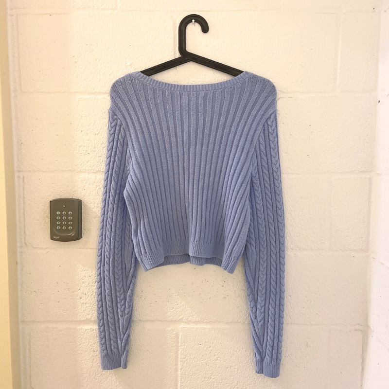 ［ 全新 ］Hollister 修身麻花針織開衫-2