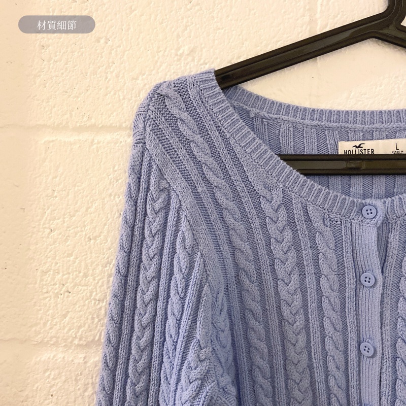 ［ 全新 ］Hollister 修身麻花針織開衫-5