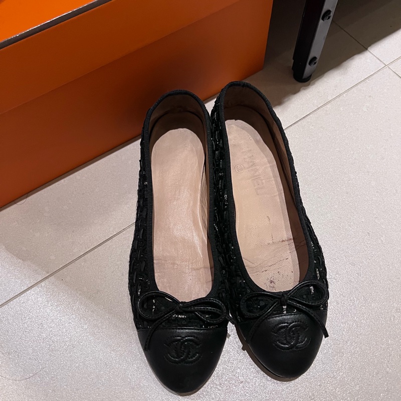 chanel平底娃娃鞋 經典毛呢-2