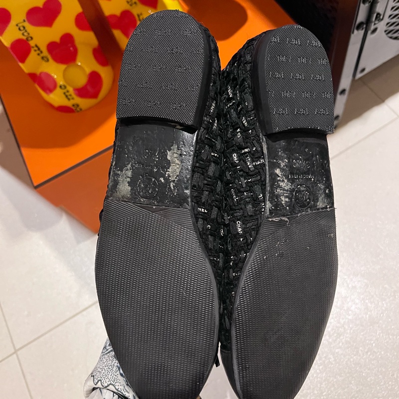 chanel平底娃娃鞋 經典毛呢-3