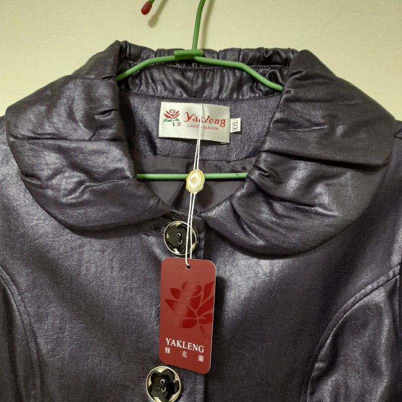 七分荷葉風衣外套-1