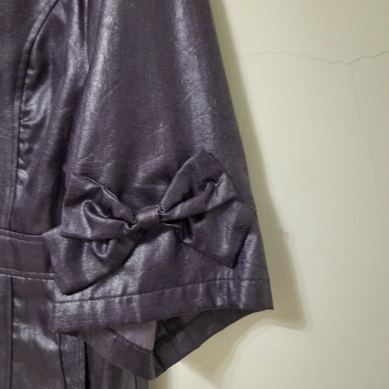 七分荷葉風衣外套-2