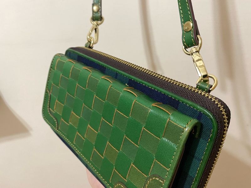 Newism新主義鞄工坊 編織風長夾 松綠色-1