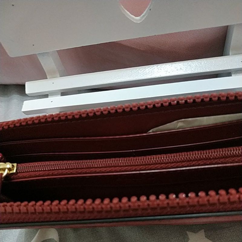 全新的正品COACH馬車絶版/暗紅限量長夾-2