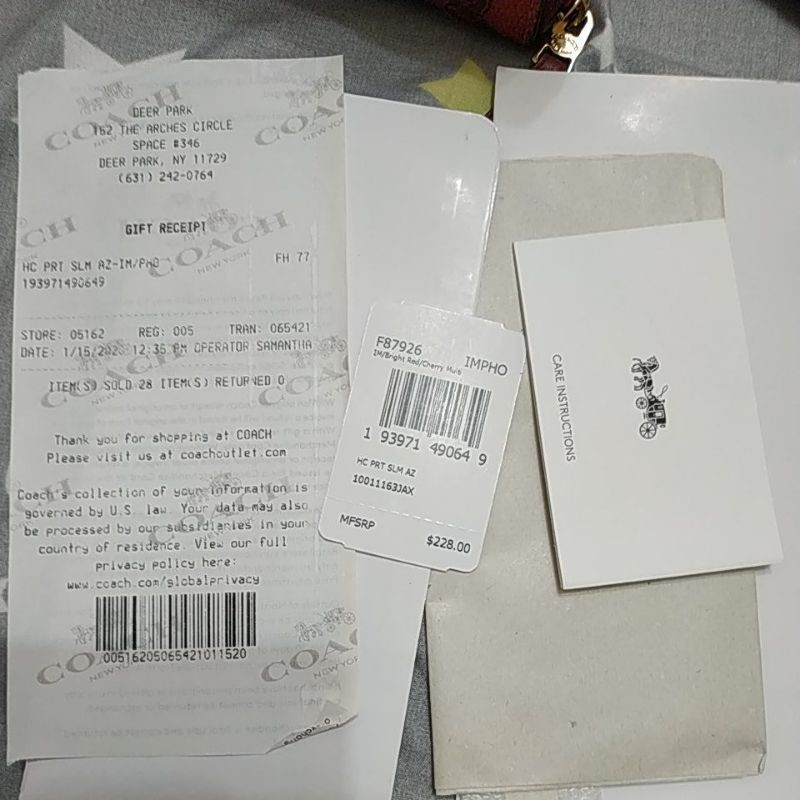 全新的正品COACH馬車絶版/暗紅限量長夾-6