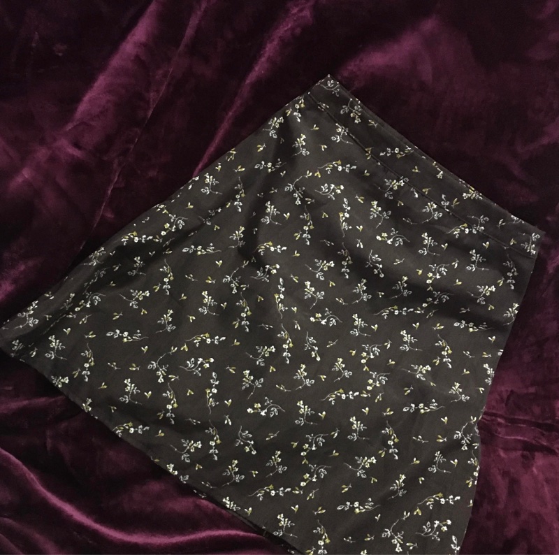 Pazzo｜咖色小碎花短裙-1