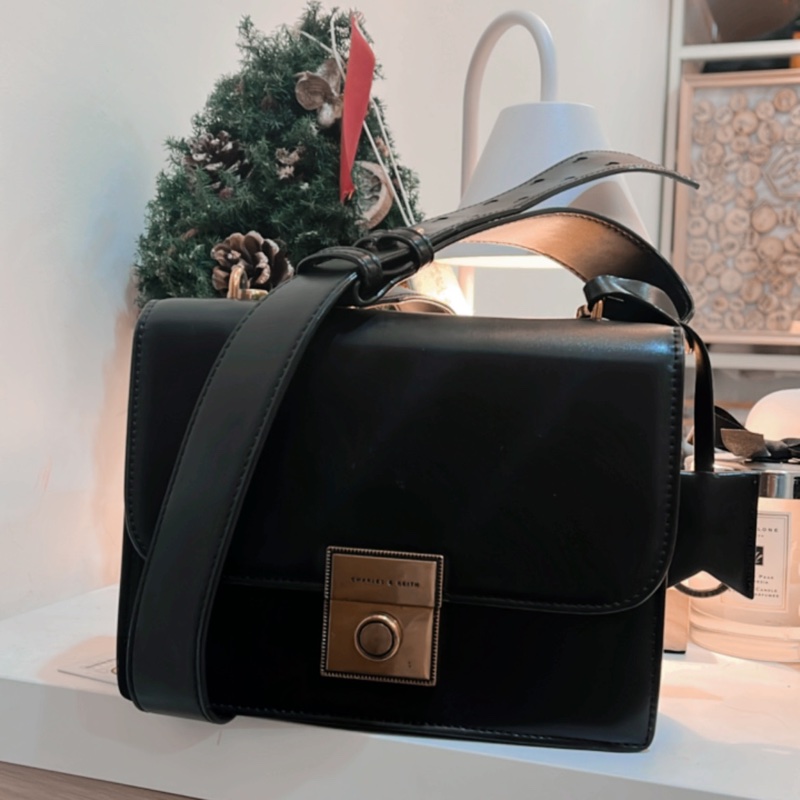 Charles & Keith 小ck經典吊牌風琴包-2