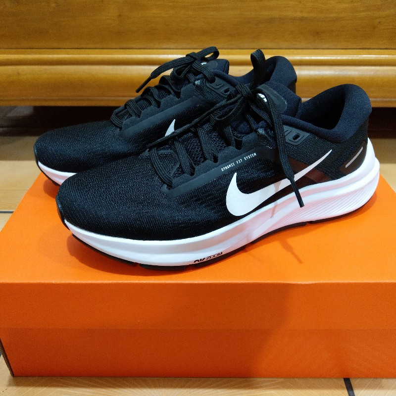 NIKE W AIR ZOOM STRUCTURE 24 慢跑鞋 黑白 女鞋 附鞋盒-0