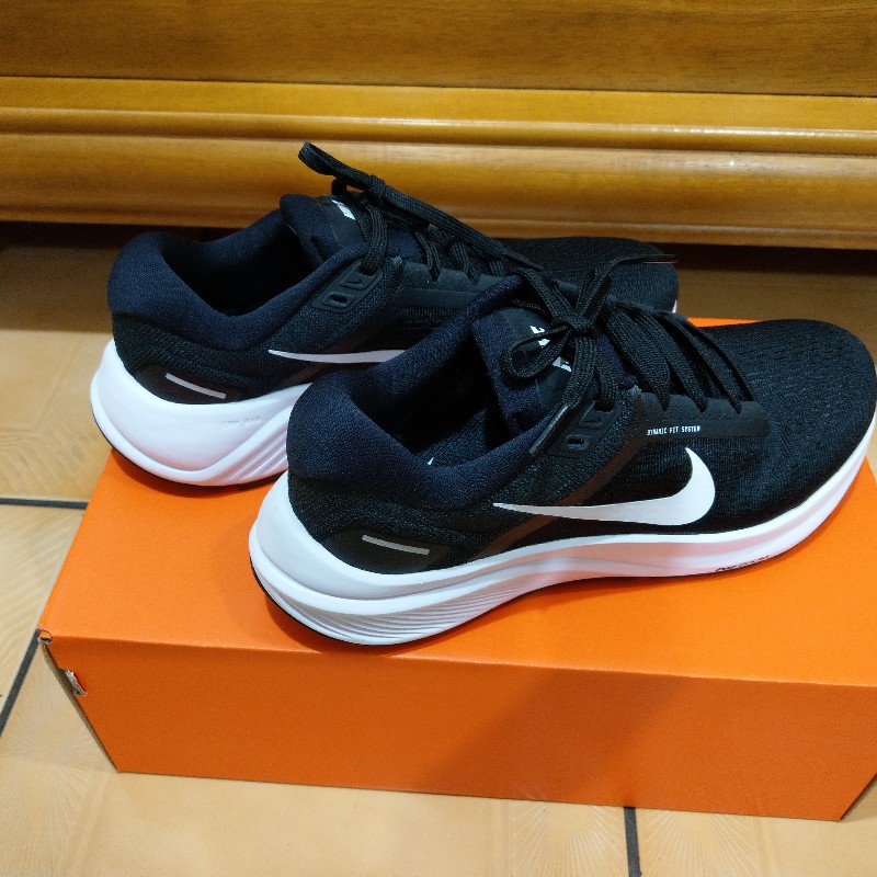 NIKE W AIR ZOOM STRUCTURE 24 慢跑鞋 黑白 女鞋 附鞋盒-2