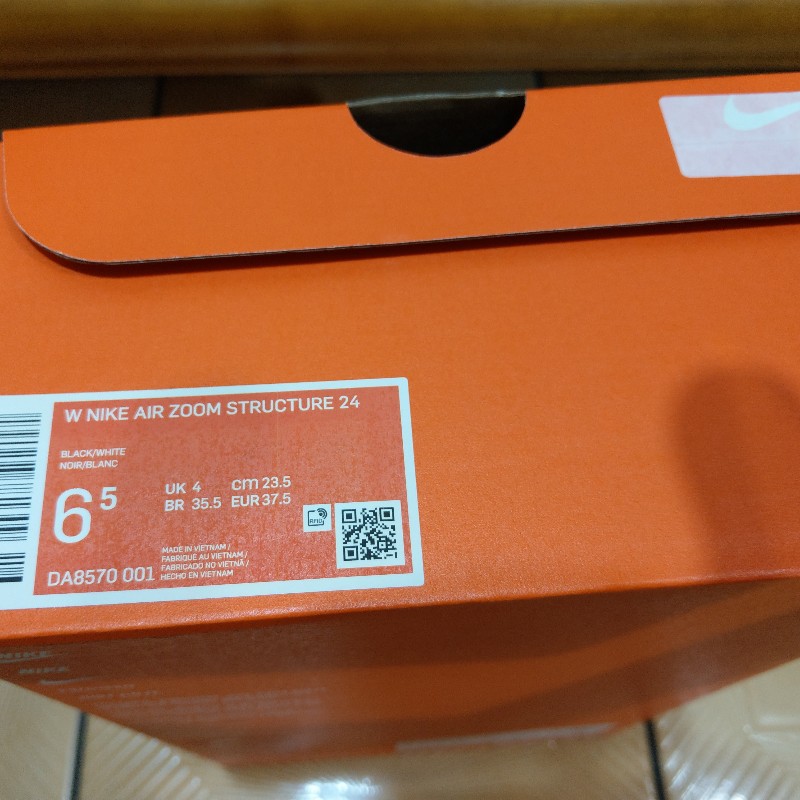 NIKE W AIR ZOOM STRUCTURE 24 慢跑鞋 黑白 女鞋 附鞋盒-5