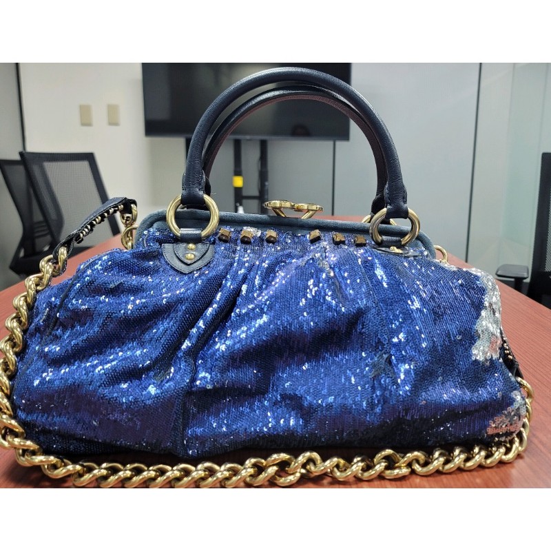 marc jacobs 紐約搖滾銀色亮片印花包(原1795美金)-1