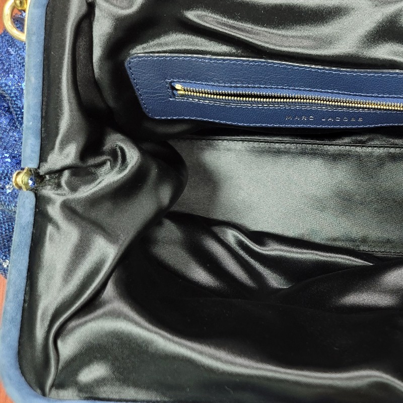 marc jacobs 紐約搖滾銀色亮片印花包(原1795美金)-6