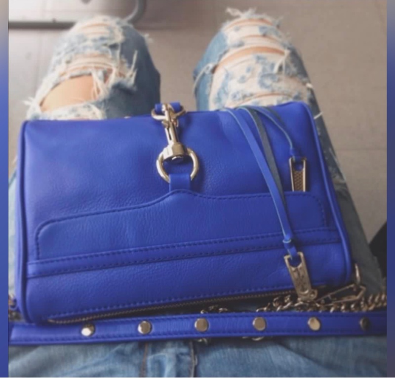 ❤️‍🔥免運 二手 附原廠防塵袋✨Rebecca Minkoff Mini Mac 絕美 紫藍色-0