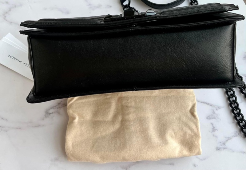 Rebecca Minkoff Love 黑色鐵灰鍊 槍色鍊 經典中款 25cm槍鍊中款-4
