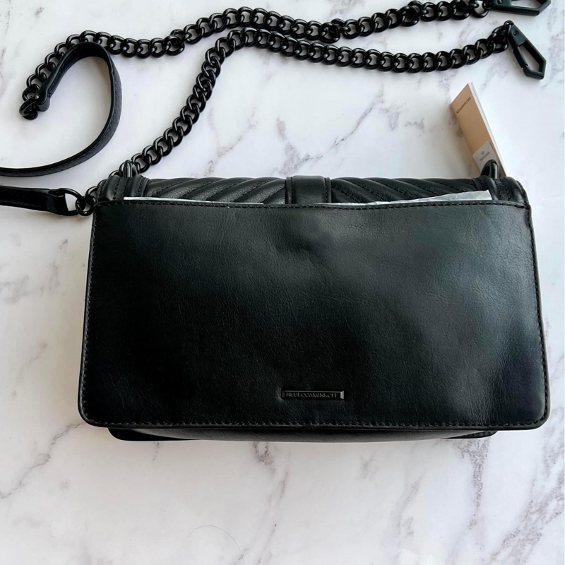 Rebecca Minkoff Love 黑色鐵灰鍊 槍色鍊 經典中款 25cm槍鍊中款-6