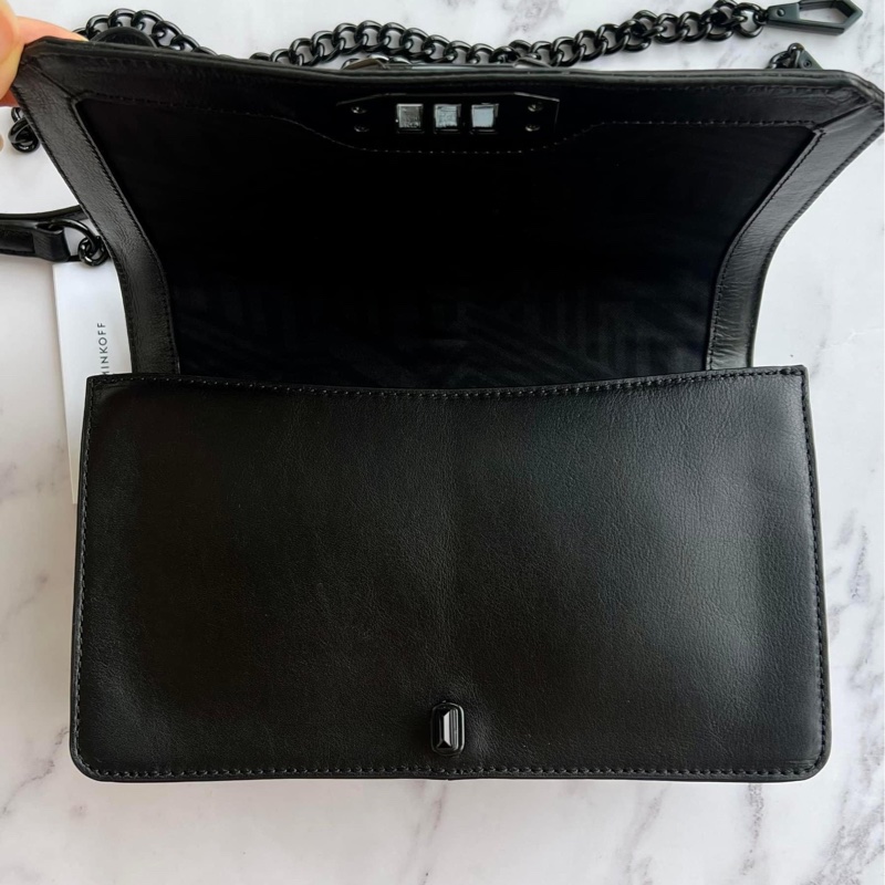 Rebecca Minkoff Love 黑色鐵灰鍊 槍色鍊 經典中款 25cm槍鍊中款-7