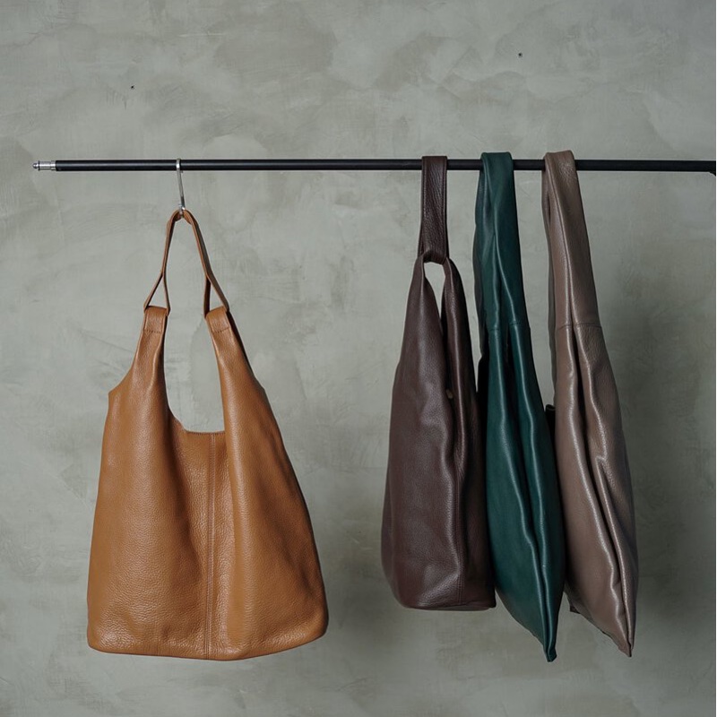 植鞣 羊皮 A4可入 肩背包 托特包 奶茶棕 棕色 卡杏色-0