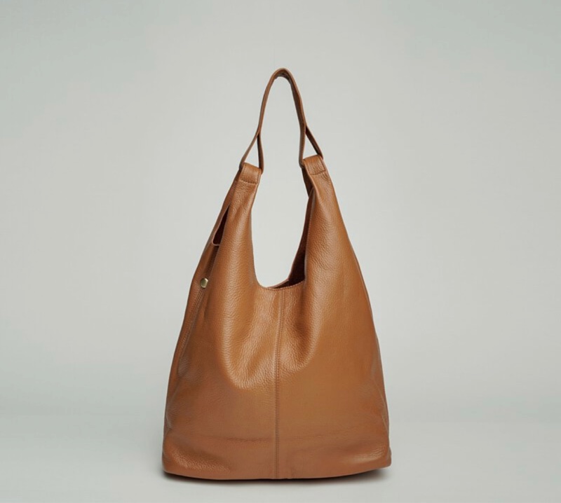 植鞣 羊皮 A4可入 肩背包 托特包 奶茶棕 棕色 卡杏色-1