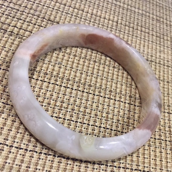 天然寶石-櫻花瑪瑙手鐲-1