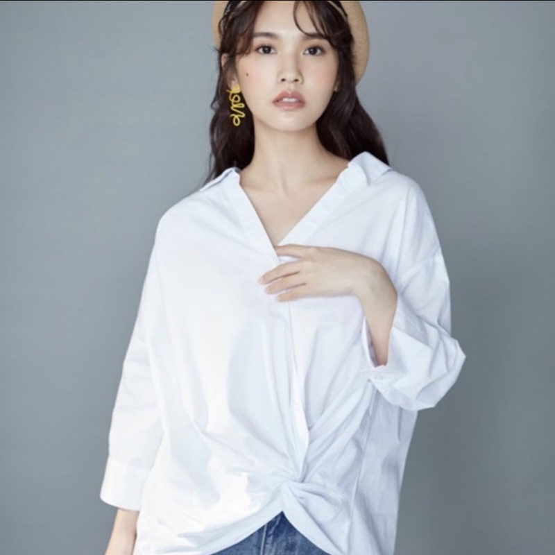 MIT 扭結設計感造型襯衫(理想襯衫) pazzo x 楊丞琳-1