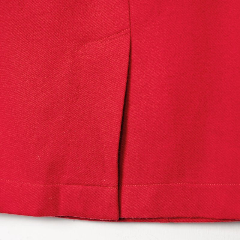 【苑曉琬私服】紅色毛呢中裙-3