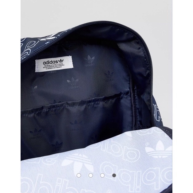愛迪達後背包Adidas Logo深藍色後背包/後背方包/雙肩後背包 運動背包 學生書包 上學背包 上課包-2