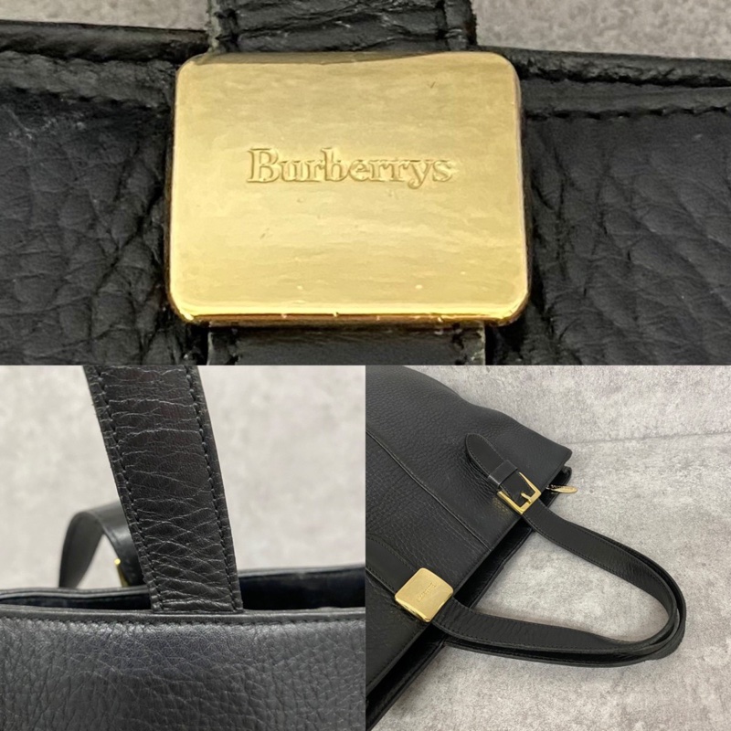 Burberry黑色皮革手提包-2