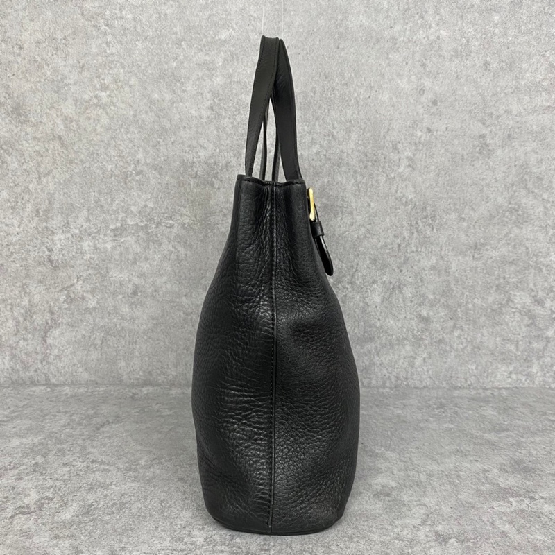 Burberry黑色皮革手提包-4