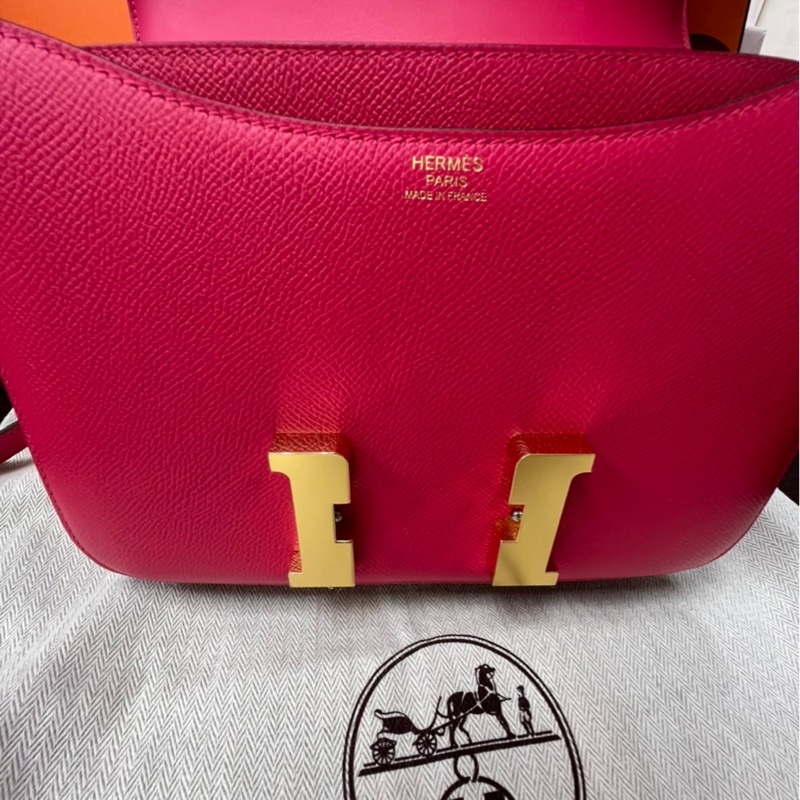 (他網上架中)HERMES constance 愛馬仕 康康包 極致玫瑰粉 金釦 D刻 全新品-1