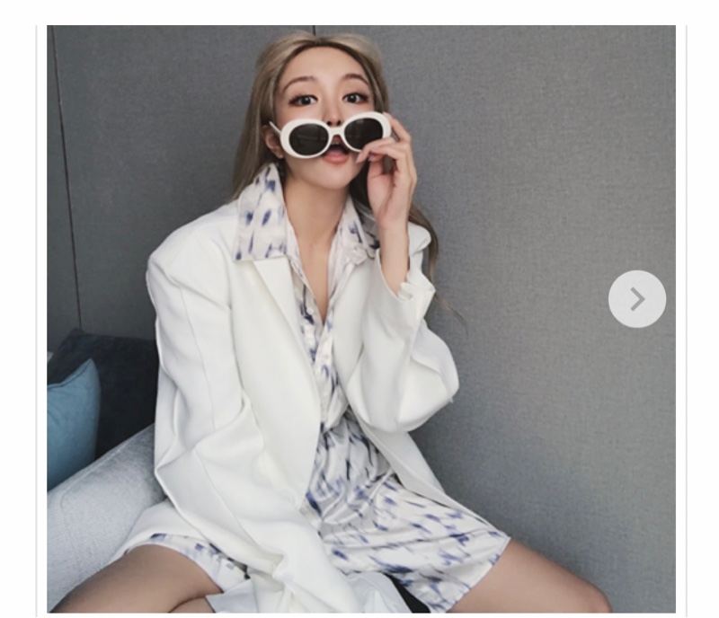 全新含吊牌Grace Chow周揚青 白色復古西裝外套 M-0