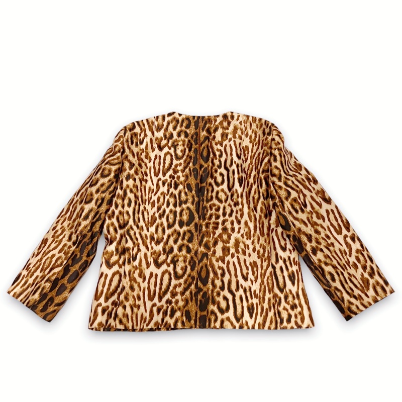 🍒CELINE 豹紋8分袖外套（薄款、冷氣房穿）size:42 / 2F220507-2-2