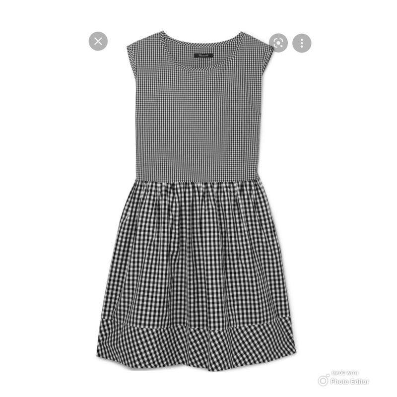 美國 Madewell 經典黑白格洋裝-0