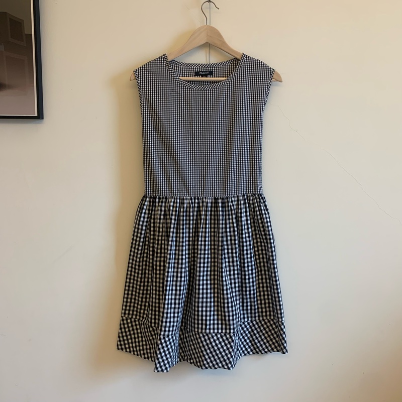 美國 Madewell 經典黑白格洋裝-2