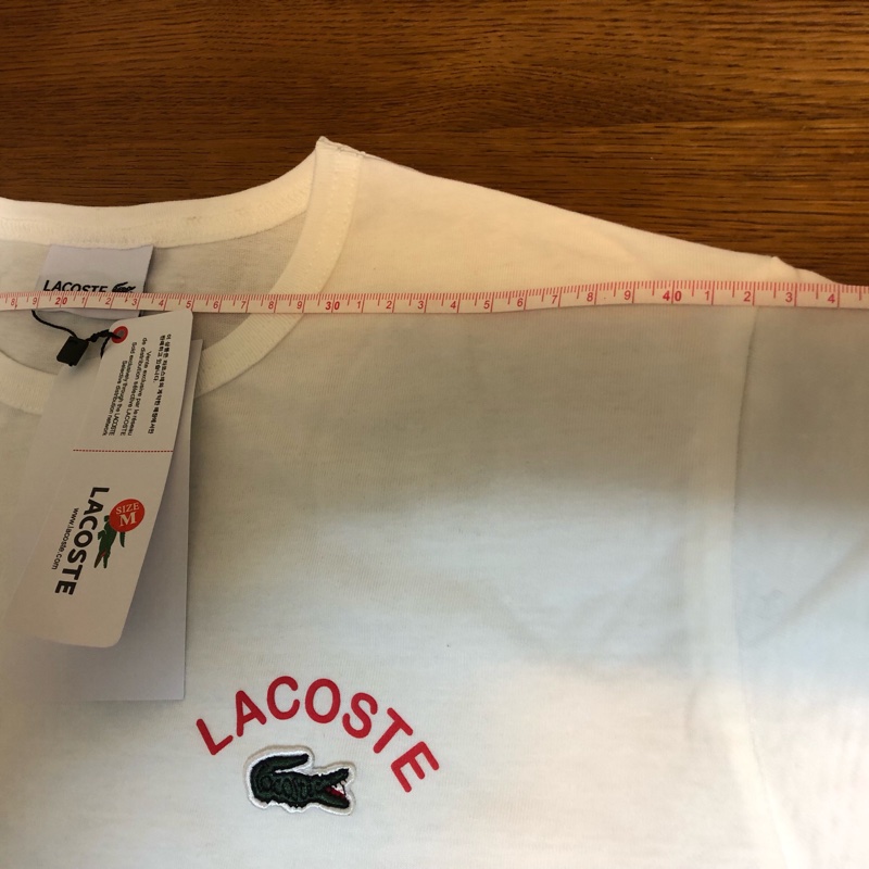 LACOSTE  BEAMS BOY白色棉T-5
