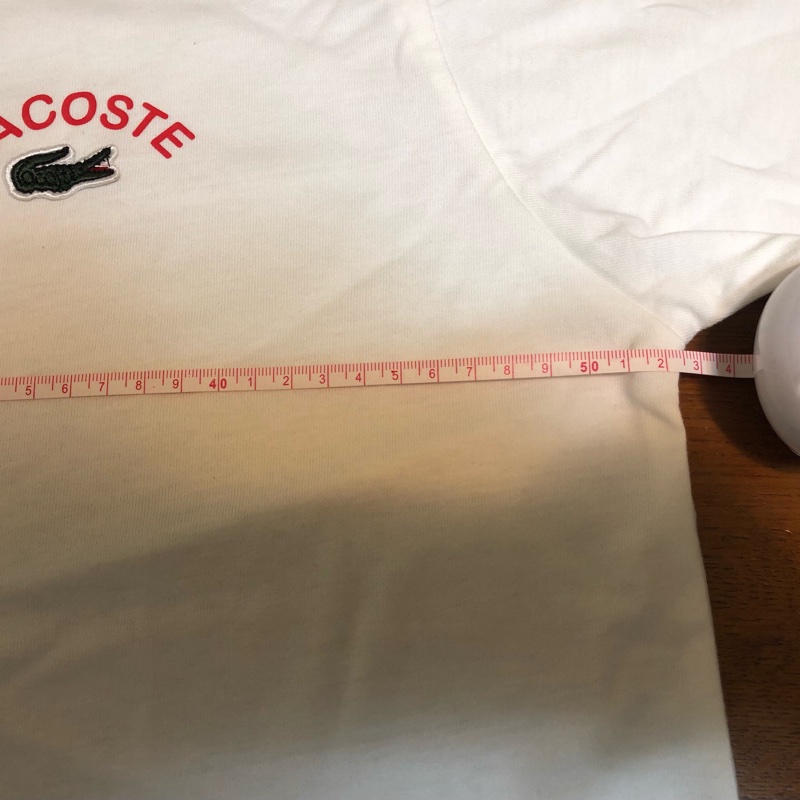 LACOSTE  BEAMS BOY白色棉T-6