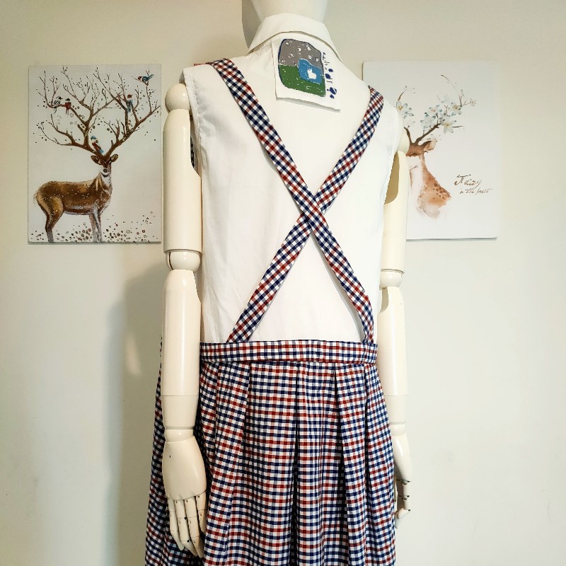 whiple 假兩件式吊帶中長裙-3