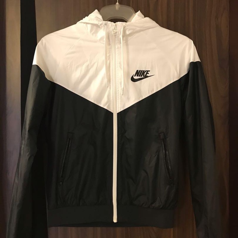 NIKE 運動外套 AS NIKE WINDRUNNER 防風外套黑白配色-3
