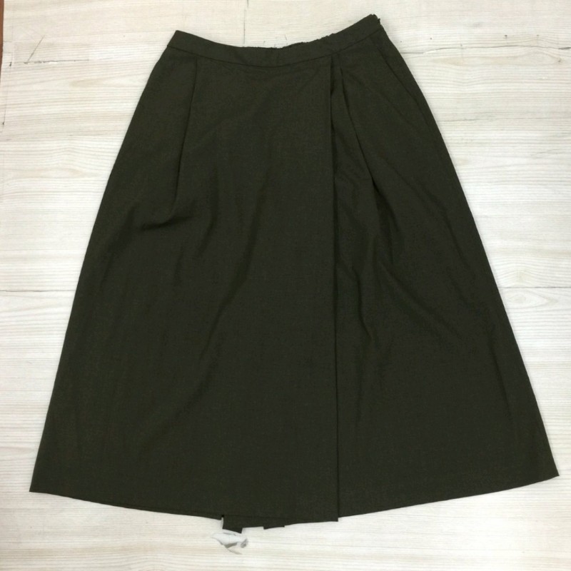 UNIQLO 女 軍綠色舒服近新寬褲裙 / L-0