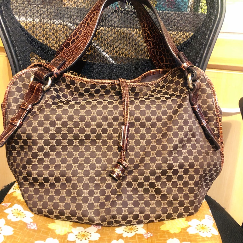 Celine Macadam老花圖騰 手提肩背包 極新品-0