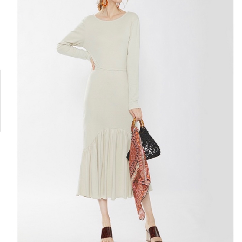 日系品牌SNIDEL雙面穿薄荷奶綠氣質洋裝（全新）-0