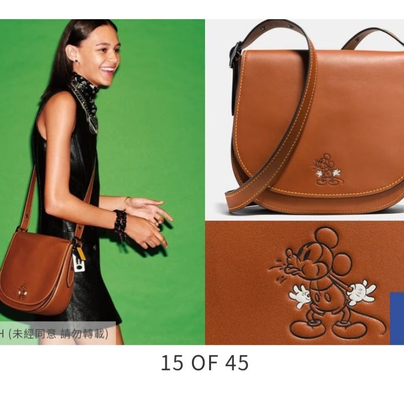Disney × Coach 限量聯名款經典米奇圖 （正品）肩背包-8