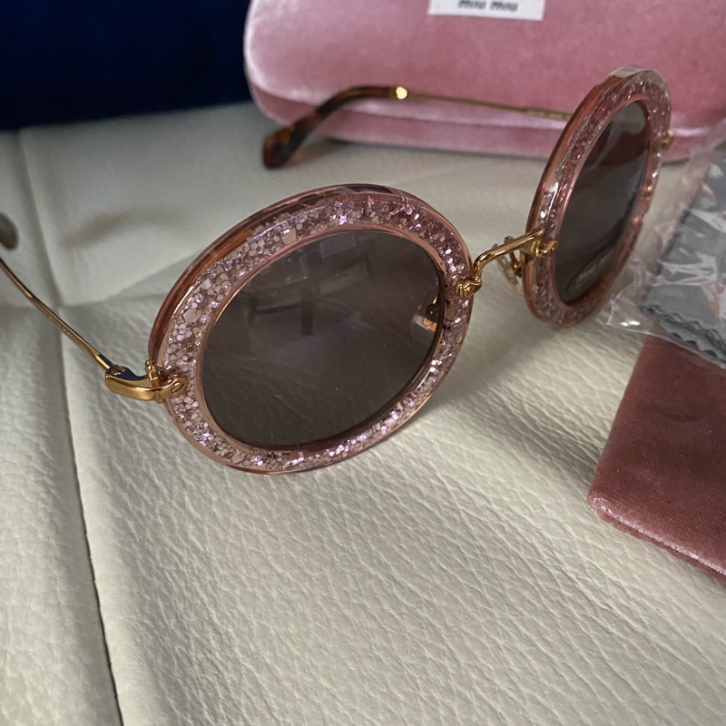 Miumiu 粉粉圓框墨鏡 (for695862小丸子專屬）-2