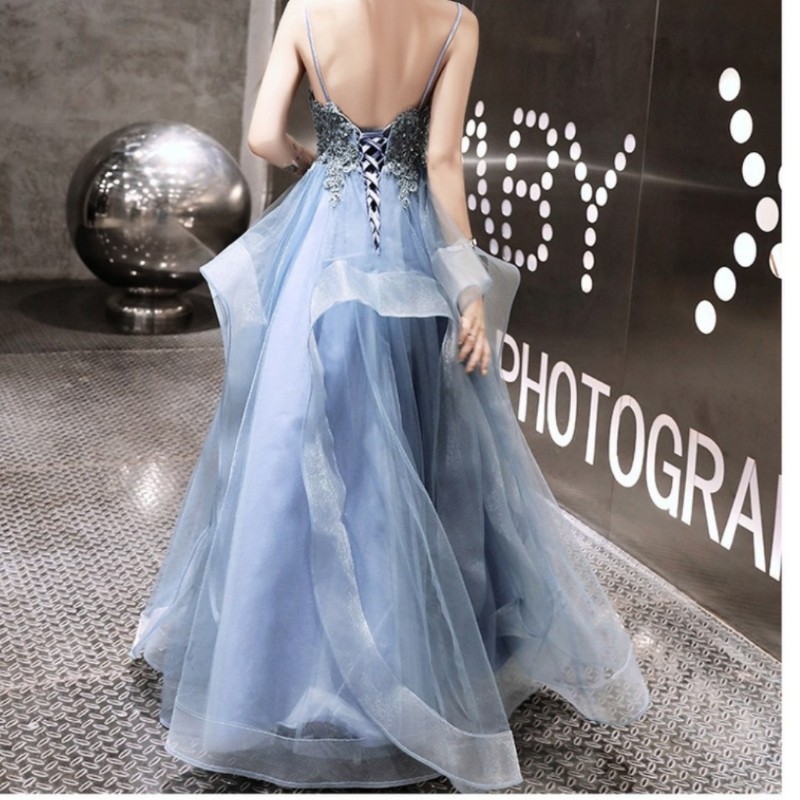 長款吊帶裙修身小禮服，宴會服-3