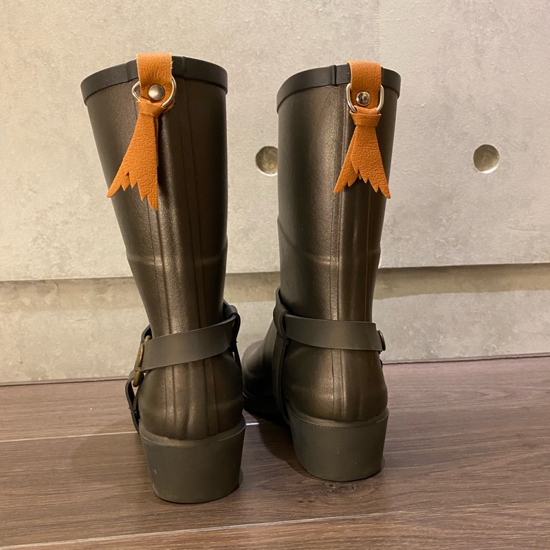 Aigle中筒雨靴軍綠色36號-2