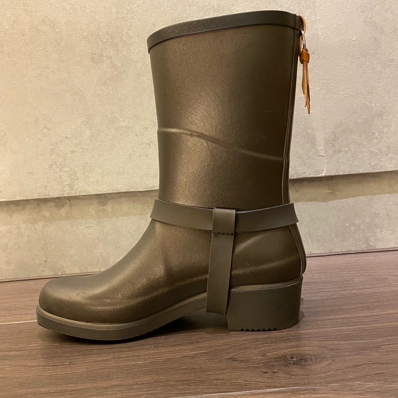 Aigle中筒雨靴軍綠色36號-3