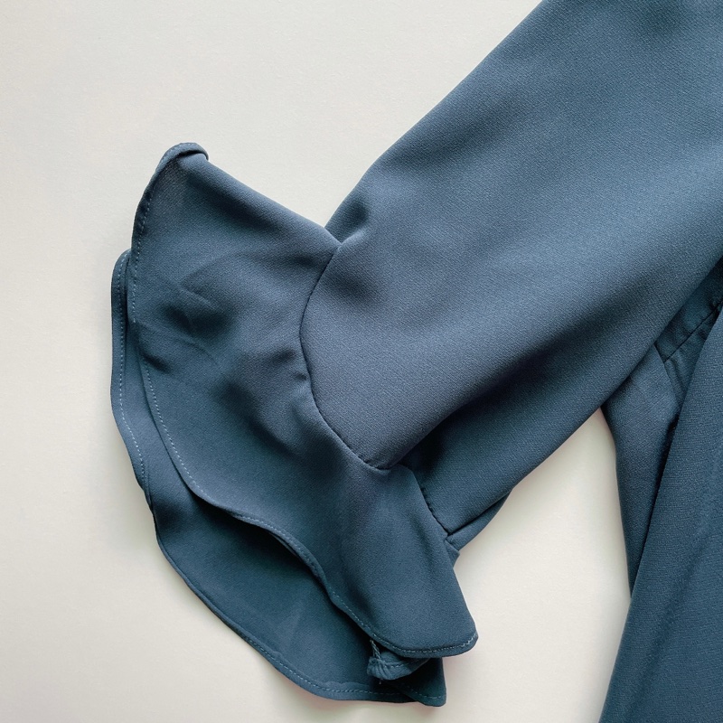 雪紡藏青色上衣 知性美必備-2